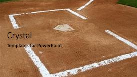  Presentation with baseball home plate - Cool new slide set with home plate - baseball batters box backdrop and a  colored foreground