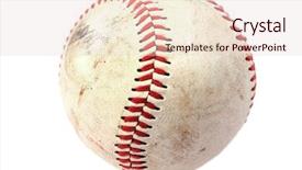  Presentation with baseball home plate - Cool new PPT theme with home plate - closeup of dirty baseball backdrop and a lemonade colored foreground