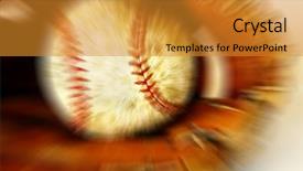  Presentation with brown old fashioned landscape - Amazing presentation design having home plate - worn old baseball in brown backdrop and a gold colored foreground