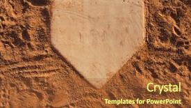  Presentation with baseball home plate - Amazing slide deck having home plate of a baseball backdrop and a red colored foreground