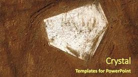  Presentation with baseball home plate - Presentation theme featuring home plate on baseball field background and a tawny brown colored foreground