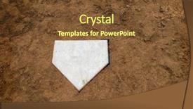  Presentation with baseball home plate - Colorful PPT theme enhanced with home plate on baseball field backdrop and a tawny brown colored foreground