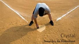  Presentation with home - Slide deck enhanced with home-plate-umpire-cleans background and a gold colored foreground