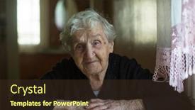  Presentation with elderly home - Theme featuring home-portrait-of-an-elderly background and a tawny brown colored foreground
