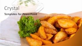  Presentation with tracing - PPT layouts having home-potatoes-on-tracing-paper background and a sky blue colored foreground