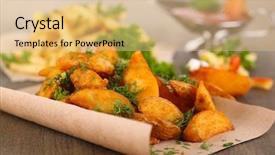  Presentation with tracing - Colorful presentation design enhanced with home potatoes on tracing paper backdrop and a coral colored foreground