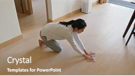  Presentation with lunar - Audience pleasing theme consisting of home prepare for lunar backdrop and a coral colored foreground