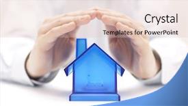  Presentation with house - Cool new PPT theme with home protection - protect your house backdrop and a lemonade colored foreground