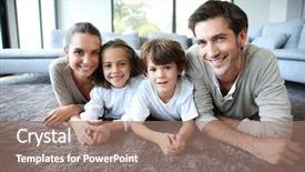  Presentation with carpet - Slide deck with home relaxing on carpet background and a coral colored foreground