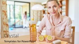  Presentation with lemon - Cool new presentation with home-remedies-for-cleaning-lemon backdrop and a coral colored foreground