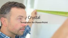  Presentation with tape measure - Beautiful slide deck featuring home remodeling - using a tape measure backdrop and a lemonade colored foreground