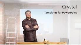  Presentation with home renovation - Cool new theme with home renovation and repair mixed media backdrop and a light gray colored foreground