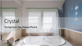  Presentation with home renovation - Theme with home renovation of residential bathroom background and a light gray colored foreground