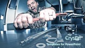  Presentation with plumber - Presentation theme featuring table background bithday or christmas background and a  colored foreground.