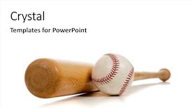  Presentation with flowers on white wooden - PPT layouts with home run - baseball and wooden bat background and a white colored foreground