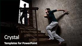  Presentation with domestic abuse - Theme enhanced with home run - concept of domestic abuse battered background and a wine colored foreground