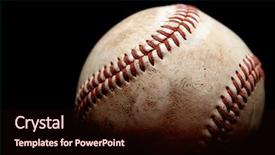  Presentation with baseball field - Slide set with home run - used baseball macro over black background and a wine colored foreground