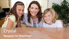  Presentation with school children - Cool new presentation design with home school - mother helping her children backdrop and a coral colored foreground