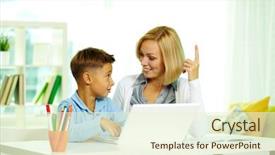  Presentation with pharmacy tutor - Cool new slides with home school - portrait of pretty tutor backdrop and a cream colored foreground