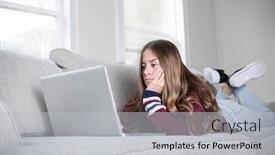  Presentation with teen - Audience pleasing slide deck consisting of home-school-learning backdrop and a light gray colored foreground