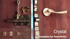  Presentation with open door - Audience pleasing slides consisting of beach of pacific island backdrop and a light blue colored foreground