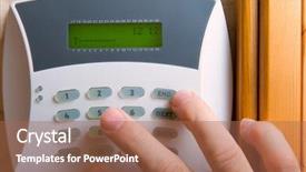  Presentation with safety - Audience pleasing presentation consisting of home security - signaling of domestic safety backdrop and a coral colored foreground