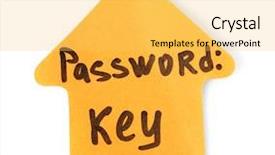  Presentation with password - PPT theme with home security locks - sticker-reminder with most popular password background and a  colored foreground