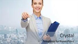  Presentation with real estate - Amazing presentation design having home seller - business real estate banking backdrop and a light blue colored foreground