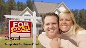  Presentation with real estate - Cool new PPT theme with blank white paper envelopes template backdrop and a light gray colored foreground.