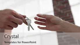  Presentation with estate - PPT layouts featuring home selling - cropped image of estate agent background and a light gray colored foreground