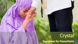  Presentation with home garden - Beautiful presentation theme featuring home sitting on prayer backdrop and a tawny brown colored foreground