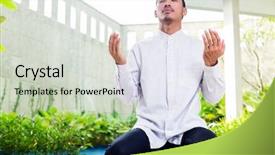  Presentation with home garden - Cool new PPT theme with home sitting on prayer backdrop and a soft green colored foreground