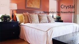  Presentation with rich - Beautiful presentation theme featuring home stay traveller - beautiful colorful vibrant bedroom backdrop and a red colored foreground