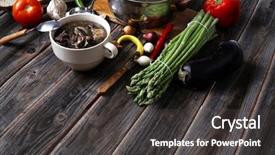  Presentation with beef meat soup - Audience pleasing PPT layouts consisting of home style beef meat soup backdrop and a dark gray colored foreground