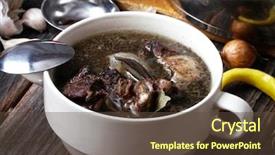  Presentation with beef meat soup - Cool new presentation theme with home style beef meat soup backdrop and a  colored foreground