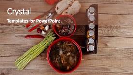  Presentation with beef meat soup - Amazing presentation design having home style beef meat soup backdrop and a  colored foreground