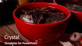  Presentation with beef meat soup - Cool new presentation design with home style beef meat soup backdrop and a  colored foreground