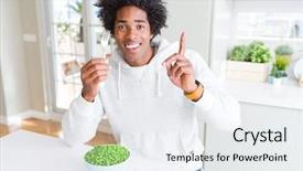  Presentation with fresh man chemistry - Slide set featuring home surprised with an idea background and a sky blue colored foreground