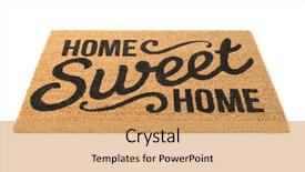  Presentation with sweet - Presentation having home sweet home welcome mat background and a yellow colored foreground