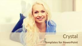  Presentation with internet of things home automation - Cool new presentation theme with home technology and internet concept backdrop and a lemonade colored foreground