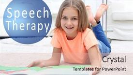  Presentation with speech therapy - PPT theme having home text speech therapy background and a lemonade colored foreground