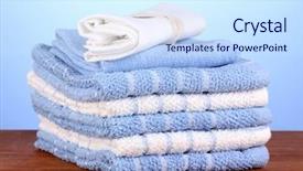  Presentation with accessories - Colorful presentation theme enhanced with home accessories - kitchen towels on wooden table backdrop and a  colored foreground