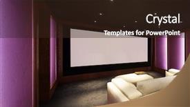  Presentation with interior decorating home - Colorful presentation theme enhanced with home theater luxury interior comfortable backdrop and a wine colored foreground