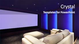  Presentation with interior decorating home - Presentation theme featuring home theater luxury interior comfortable background and a navy blue colored foreground