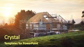  Presentation with under construction - Slides consisting of home under construction background and a tawny brown colored foreground