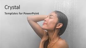  Presentation with rain water falling - Cool new presentation theme with home under warm water backdrop and a light gray colored foreground