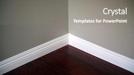  Presentation with corner - Colorful PPT theme enhanced with home walls white baseboard dark backdrop and a gray colored foreground