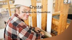  Presentation with under construction - Slide set consisting of home which is under construction background and a  colored foreground