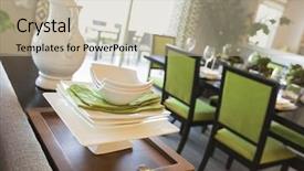  Presentation with green apple - Slide set featuring home with apple green accent background and a mint green colored foreground