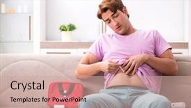  Presentation with first aid kit - Slides featuring home with first aid kit background and a coral colored foreground